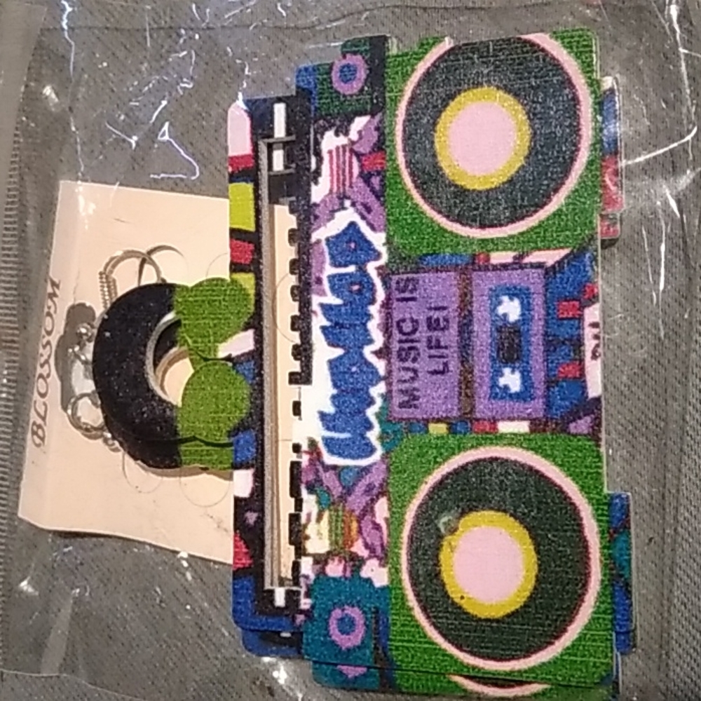 Boom box earrings